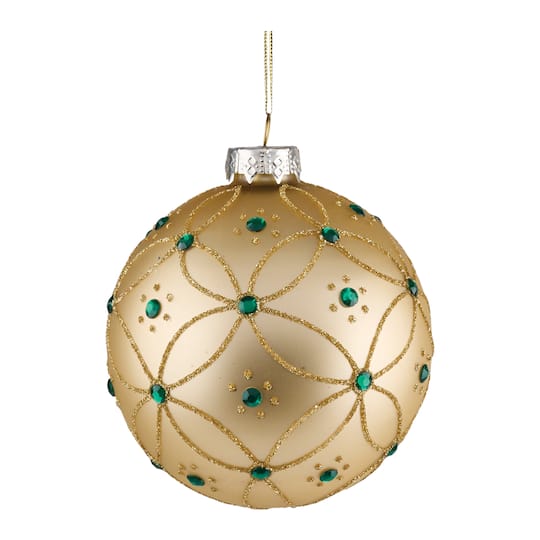 Melrose 4" Glass Ball Ornaments, 4ct.